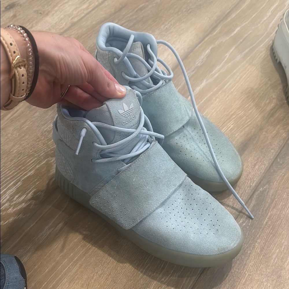 Adidas Sky Blue Suede High-Tops